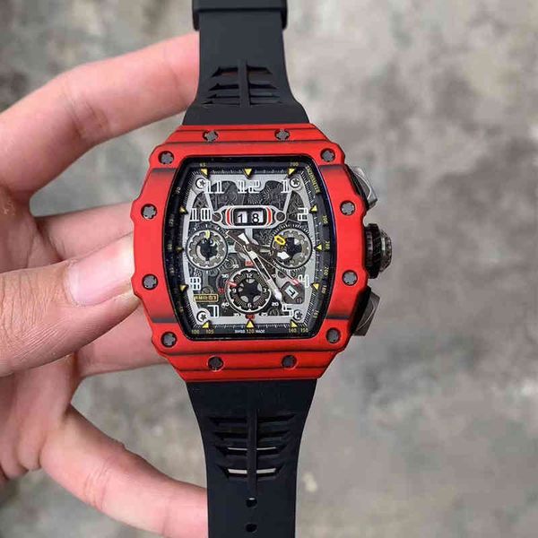 richa milles business leisure carbon fiber mens automatic mechanical watch multifunctional atmospheric hollow wine barrel, Slivery;brown
richa milles business leisure carbon fiber mens automatic mechanical watch multifunctional atmospheric hollow wine barrel, Slivery;brown