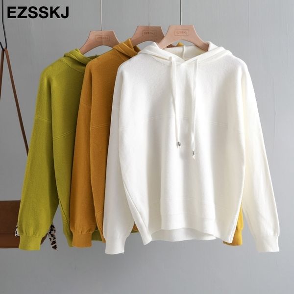 autumn winter cashmere hooded thick sweater pullover soft knit jumper solid sweater female long sleeve y200116, White;black
autumn winter cashmere hooded thick sweater pullover soft knit jumper solid sweater female long sleeve y200116, White;black