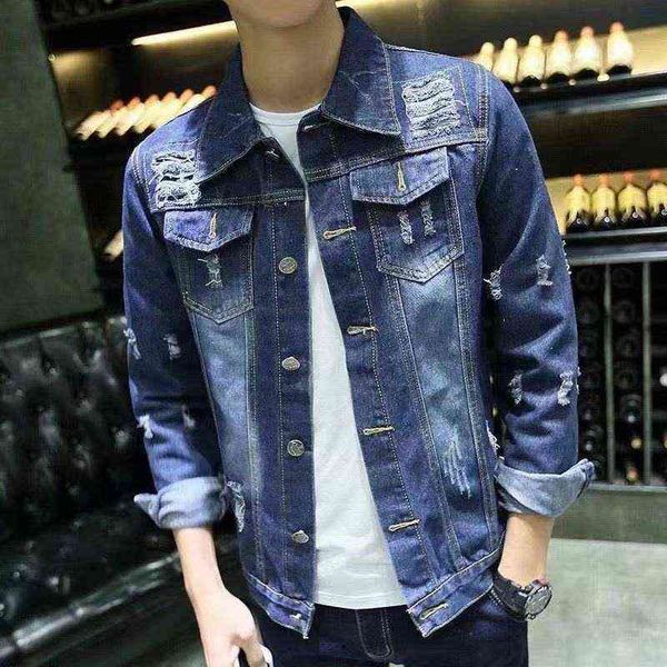 spring autumn men denim jackets casual splicing lapel single breasted jeans jacket men slim fit cotton jackets men's coat y220803, Black;brown
spring autumn men denim jackets casual splicing lapel single breasted jeans jacket men slim fit cotton jackets men's coat y220803, Black;brown