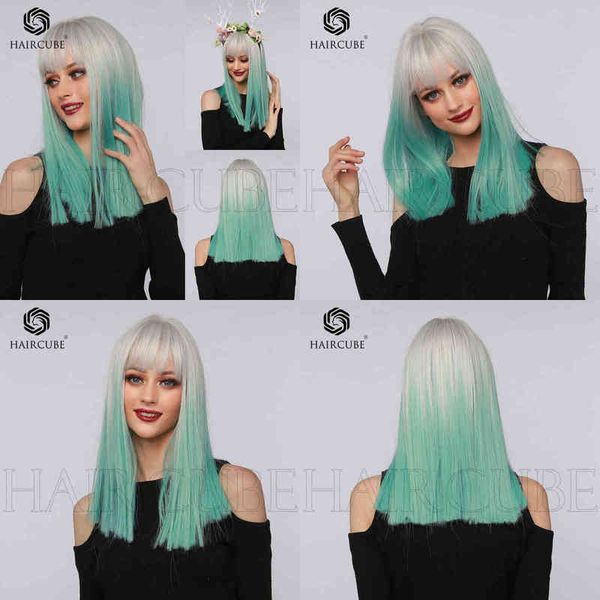 wind long women's wig silver white gradient blue air bangs straight hair suitable for animation party 220527, Black
wind long women's wig silver white gradient blue air bangs straight hair suitable for animation party 220527, Black
