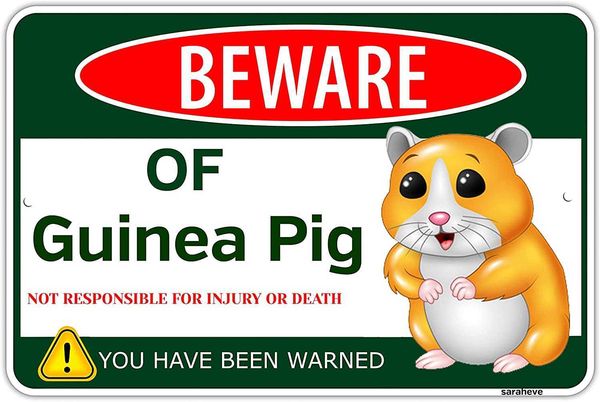 bq3q beware of guinea pig metal tin sign funny gifts for lovers hideout cage decor, room art
bq3q beware of guinea pig metal tin sign funny gifts for lovers hideout cage decor, room art
