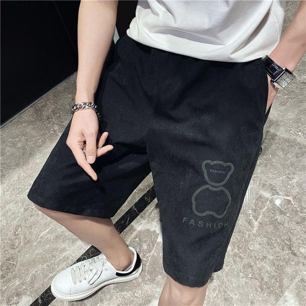 men's shorts ice silk men's summer 5-point five-point pants loose casual outer breathable harem, White;black
men's shorts ice silk men's summer 5-point five-point pants loose casual outer breathable harem, White;black