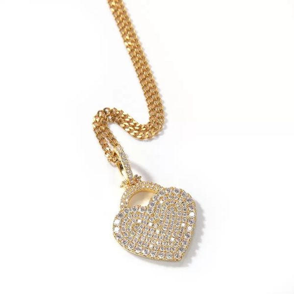hip hop jewelry love lock pendant necklace for men women with chain gold filled micro pave cz zricon bling necklace accessories, Silver
hip hop jewelry love lock pendant necklace for men women with chain gold filled micro pave cz zricon bling necklace accessories, Silver