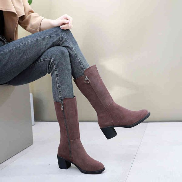 boots autumn winter thick heel round head high tube fashion frosted cow leather boots side zipper middle women's large x366 4j23, Black
boots autumn winter thick heel round head high tube fashion frosted cow leather boots side zipper middle women's large x366 4j23, Black