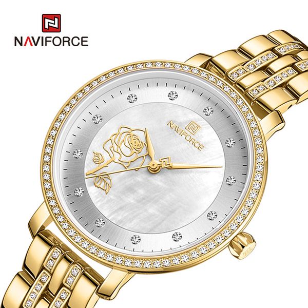 luxury brand naviforce women gold watches fashion elegant ladies quartz wristwatch creative with diamonds watch waterproof clock
luxury brand naviforce women gold watches fashion elegant ladies quartz wristwatch creative with diamonds watch waterproof clock