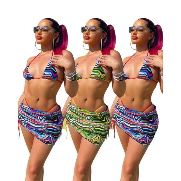 2021 tiktok swimwear colorful striped beachwear women high cut micro thong bikinis and drawstring skirts cover-ups set aa, White;black
2021 tiktok swimwear colorful striped beachwear women high cut micro thong bikinis and drawstring skirts cover-ups set aa, White;black