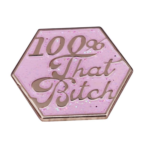 100% that bitch feminist enamel pin lizzo lyrics quote brooch shiny sassy humor decor, Blue
100% that bitch feminist enamel pin lizzo lyrics quote brooch shiny sassy humor decor, Blue