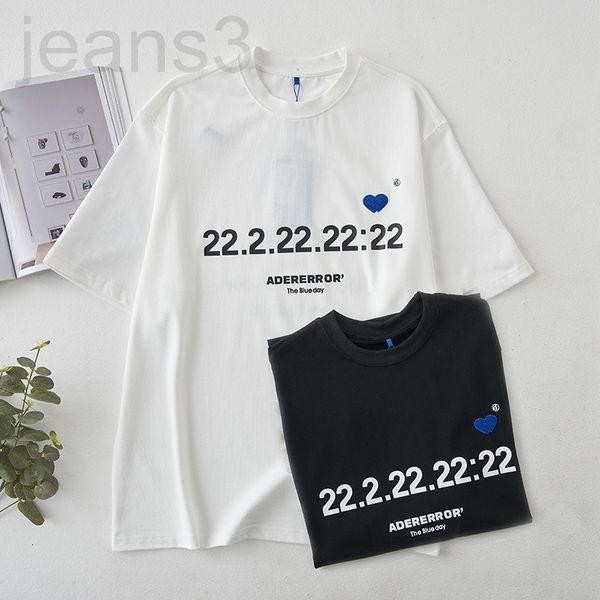 women's t-shirt designer ader summer 2022 heart embroidery print niche design trendy couple loose t-shirt short sleeve rylo, White
women's t-shirt designer ader summer 2022 heart embroidery print niche design trendy couple loose t-shirt short sleeve rylo, White