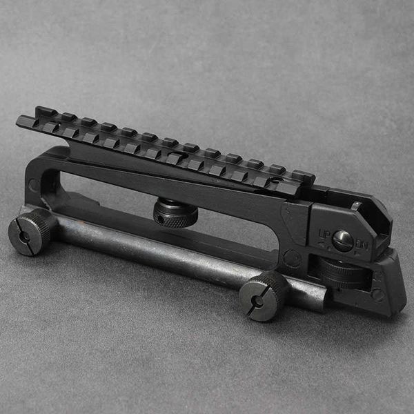 adjustable rear sight hole sight handle with picatinny rail rifle scope red dot mount base for hunting airsoft m4 m16
adjustable rear sight hole sight handle with picatinny rail rifle scope red dot mount base for hunting airsoft m4 m16