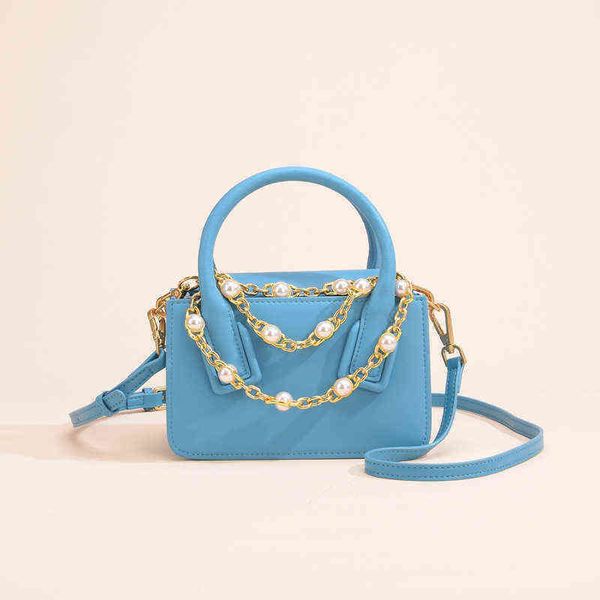 women s bag leather single shoulder messenger bag fashion trend pearl chain portable armpit small square bag 220516
women s bag leather single shoulder messenger bag fashion trend pearl chain portable armpit small square bag 220516
