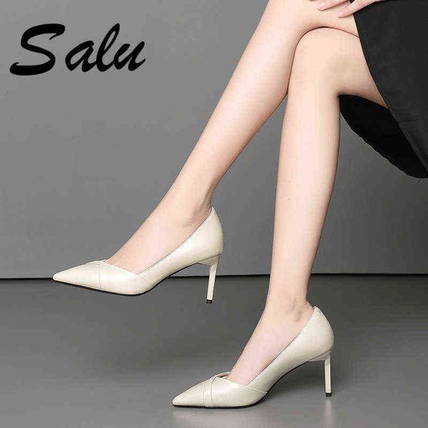 dress shoes salu new arrival genuine leather pumps women shoes pointed toe high heels fashion dress woman 220318, Black
dress shoes salu new arrival genuine leather pumps women shoes pointed toe high heels fashion dress woman 220318, Black