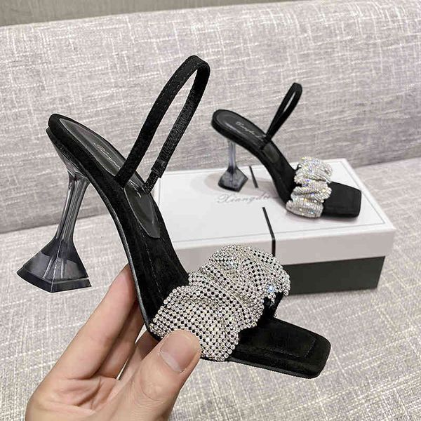 yang mi slippers star's same king high heel shoes women's one line diamond square open toe sandals in spring and summer of 6jtm, Black
yang mi slippers star's same king high heel shoes women's one line diamond square open toe sandals in spring and summer of 6jtm, Black