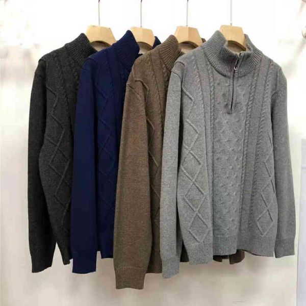 men's sweaters half high neck zipper sweater classic large knitted men's fried dough twist thickened warm, White;black
men's sweaters half high neck zipper sweater classic large knitted men's fried dough twist thickened warm, White;black