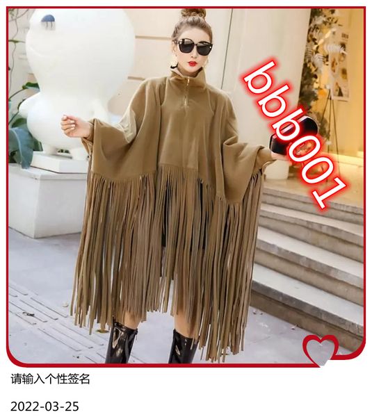 autumn winter womens jackets plus size overcoat fashion clothing batwing sleeve suede tassel cloak fall jacket for women sa065s, Black;brown
autumn winter womens jackets plus size overcoat fashion clothing batwing sleeve suede tassel cloak fall jacket for women sa065s, Black;brown