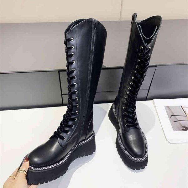 boots high end autumn and winter net red star same thick soled lace up boots women's high barrel martin knight, Black
boots high end autumn and winter net red star same thick soled lace up boots women's high barrel martin knight, Black