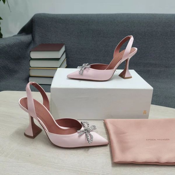 wedding pumps amina fashion muaddi shoes rosie satin sling heel satin crystal embellished bow-knot, Black
wedding pumps amina fashion muaddi shoes rosie satin sling heel satin crystal embellished bow-knot, Black