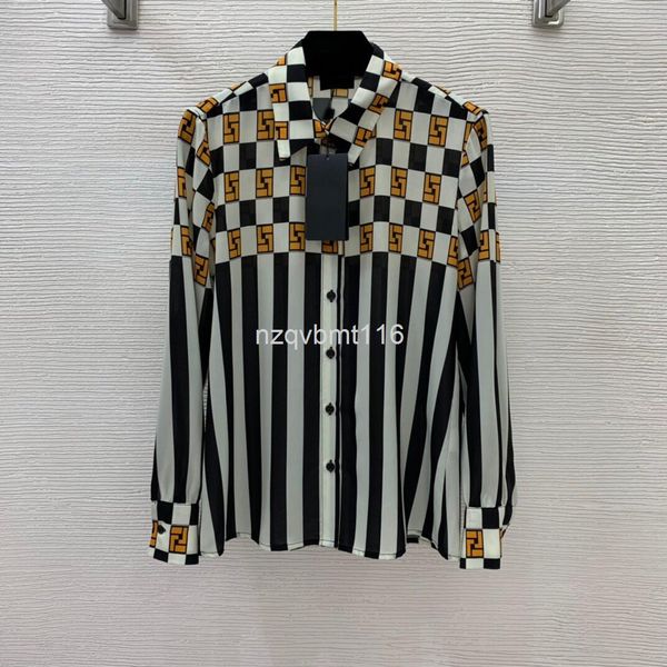 women's blouses & shirts silk blend fabric feels soft and comfortable. check contrast printing thick stripe shirt top, White
women's blouses & shirts silk blend fabric feels soft and comfortable. check contrast printing thick stripe shirt top, White