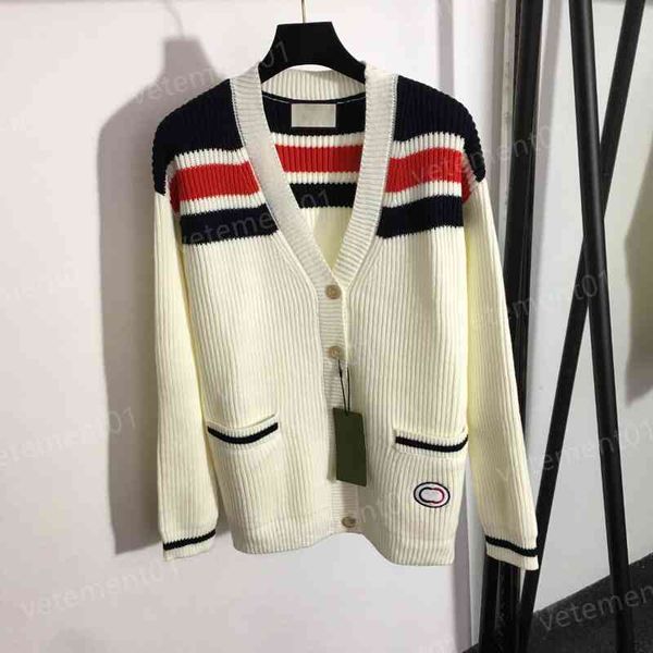 luxury womens sweaters beige custom logo button stripe colorblock versatile knit cardigan jacket designer sweater women clothing, White;black
luxury womens sweaters beige custom logo button stripe colorblock versatile knit cardigan jacket designer sweater women clothing, White;black