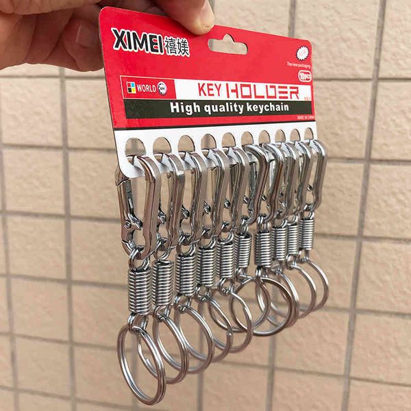 keychains key metal spring hanging card installation key supermarket night market pendant, Silver
keychains key metal spring hanging card installation key supermarket night market pendant, Silver
