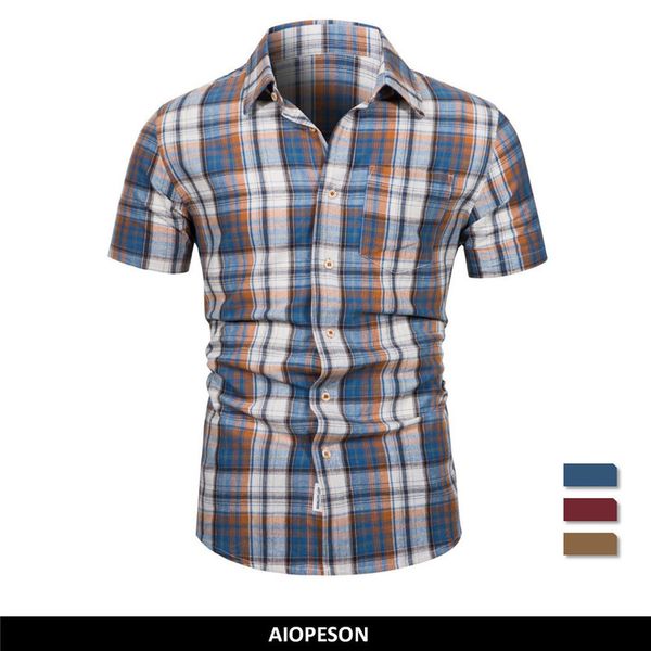 aiopeson brand quality plaid shirt men 100 cotton short sleeve summer s s fashion casual social business for 220606, White;black
aiopeson brand quality plaid shirt men 100 cotton short sleeve summer s s fashion casual social business for 220606, White;black