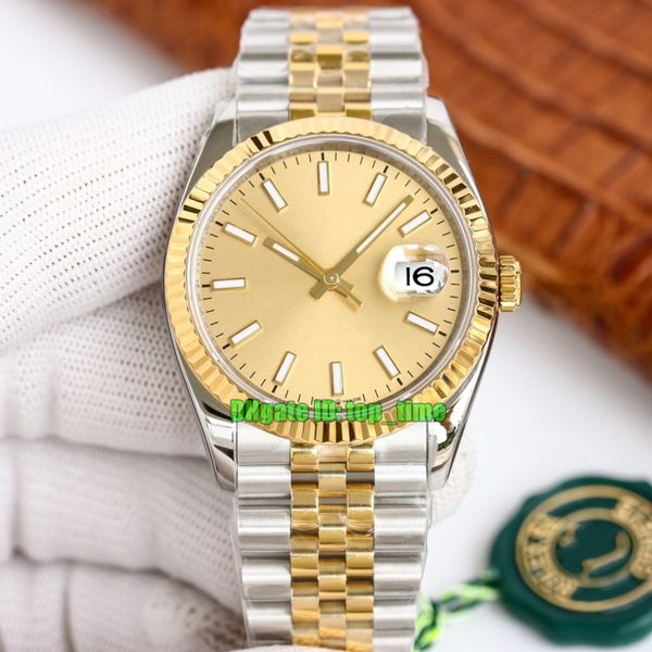 tw factory watches 36mm 126233 date eta 2836 automatic womens mens watch champagne dial 18k gold two-tone bracelet ladies gents wristwatches, Slivery;brown
tw factory watches 36mm 126233 date eta 2836 automatic womens mens watch champagne dial 18k gold two-tone bracelet ladies gents wristwatches, Slivery;brown