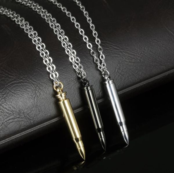 hip hop bullet pendant street classic trendy men's titanium steel necklace, Silver
hip hop bullet pendant street classic trendy men's titanium steel necklace, Silver