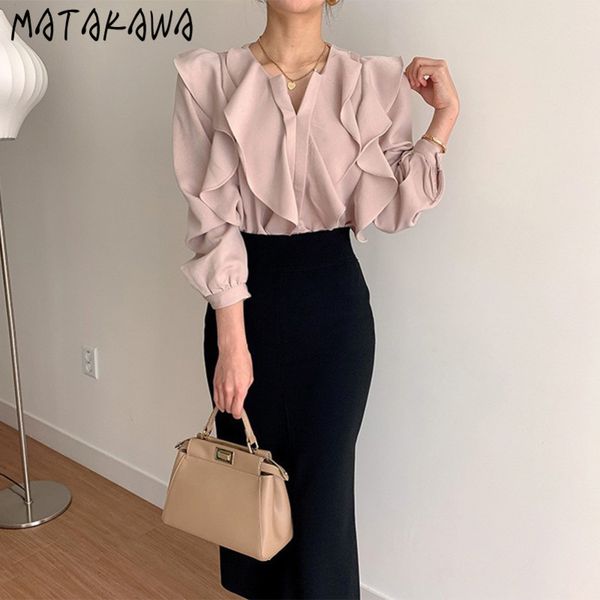 korean chic spring fashion women blouses ruffled puff sleeve shirt round neck blusas mujer de moda womens 210506, White
korean chic spring fashion women blouses ruffled puff sleeve shirt round neck blusas mujer de moda womens 210506, White