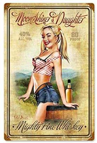 vintage style metal tin sign 8x12inch pinup girl moonshiners daughter metal tin sign nostalgic metal sign home decor for club bar cafe
vintage style metal tin sign 8x12inch pinup girl moonshiners daughter metal tin sign nostalgic metal sign home decor for club bar cafe