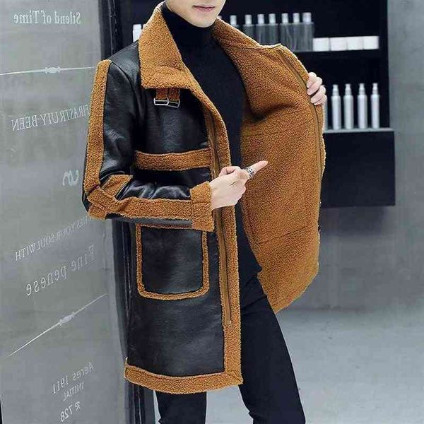 men's winter mid-length leather coat plus velvet thick leather cotton linen jacket slim fashion stand-up collar cotton jacket2291 t2208, Black
men's winter mid-length leather coat plus velvet thick leather cotton linen jacket slim fashion stand-up collar cotton jacket2291 t2208, Black