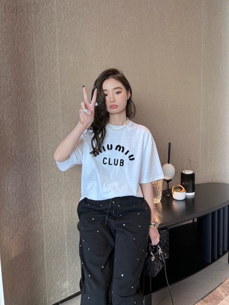 women's t-shirt designer chaopai 22 early spring new towel yarn embroidery letters simple atmosphere lazy silhouette loose short sleeve, White
women's t-shirt designer chaopai 22 early spring new towel yarn embroidery letters simple atmosphere lazy silhouette loose short sleeve, White