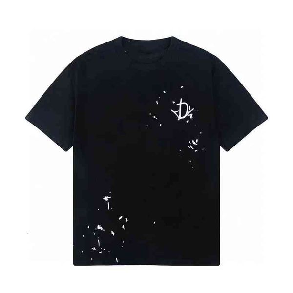 women's t-shirt d family ceiling version chest letters splash ink short sleeves focus on high-end cocoa, White
women's t-shirt d family ceiling version chest letters splash ink short sleeves focus on high-end cocoa, White
