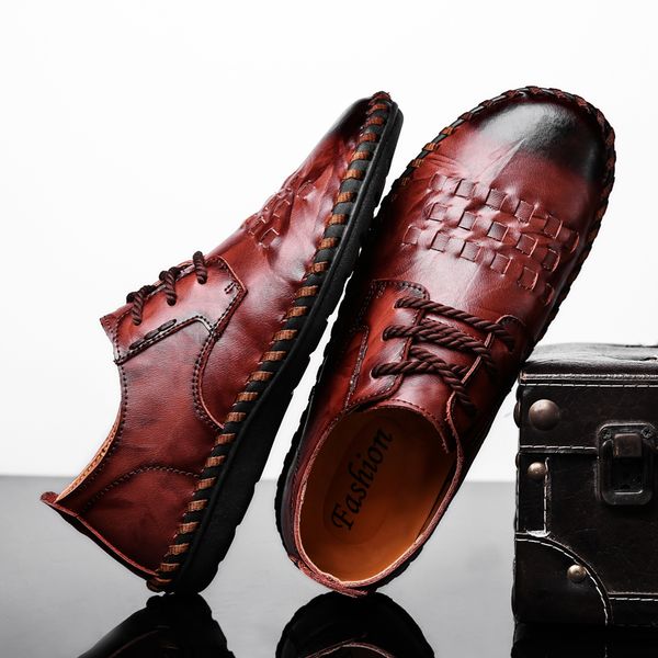 men casual shoes breathable split leather shoes men soft flats shoes moccasins men loafers driving sneakers, Black
men casual shoes breathable split leather shoes men soft flats shoes moccasins men loafers driving sneakers, Black