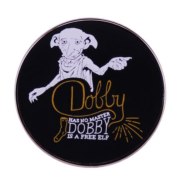 has no master dobby is a elf button brooch magical creatures magic elf badge, Blue
has no master dobby is a elf button brooch magical creatures magic elf badge, Blue