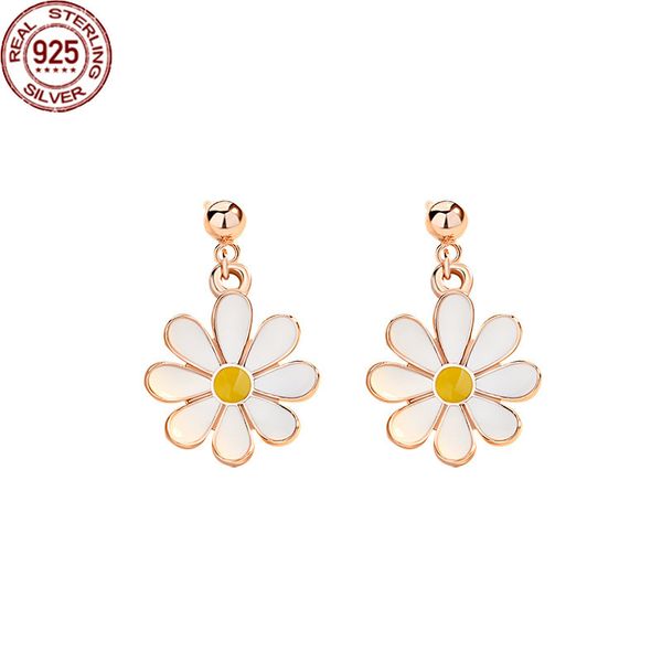 new s999 sterling silver earrings charms female baidasen series full daisy drop glue fairy wind ear accessories fine jewelry, Golden
new s999 sterling silver earrings charms female baidasen series full daisy drop glue fairy wind ear accessories fine jewelry, Golden