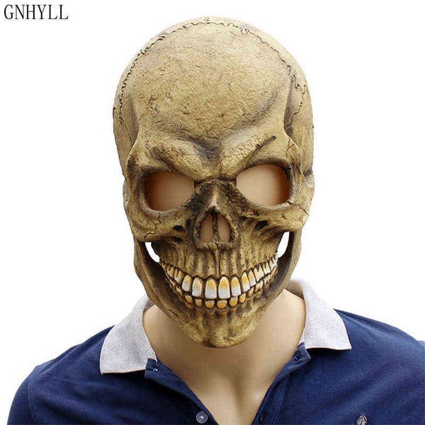 gnhyll halloween scary horror mask skull latex costume party full head cosplay masquerade props j220708
gnhyll halloween scary horror mask skull latex costume party full head cosplay masquerade props j220708