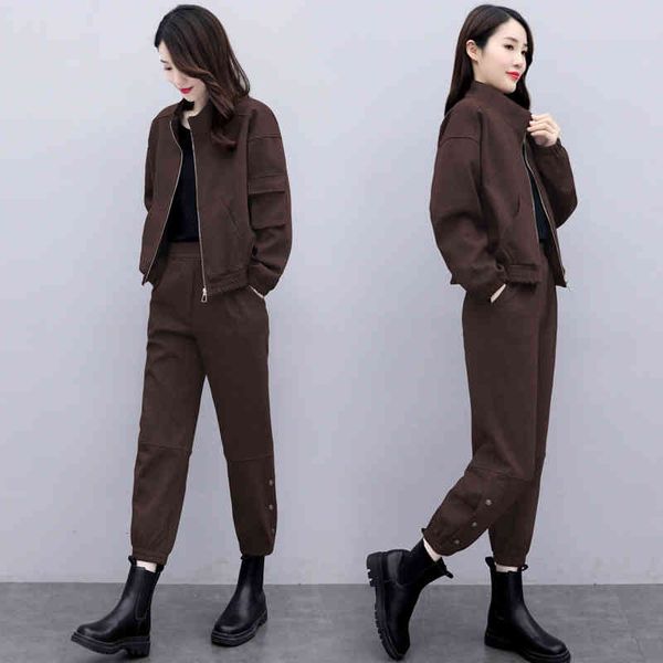 women's two piece pants casual fashion suit women's autumn dress, foreign style, aging, thin and small work clothes, two-piece xun, White
women's two piece pants casual fashion suit women's autumn dress, foreign style, aging, thin and small work clothes, two-piece xun, White