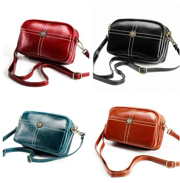 women's messenger new bags small square retro single shoulder diagonal bags leather