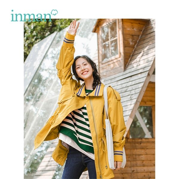 inman spring autumn turn down collar defined waist slim loose korean fashion bishop long sleeve women coat lj200903, Tan;black
inman spring autumn turn down collar defined waist slim loose korean fashion bishop long sleeve women coat lj200903, Tan;black