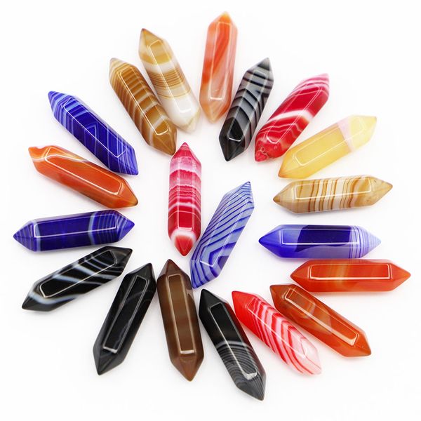 natural stone pillar hexagonal column stripe agate onyx healing energy ore mineral craft home decoration necklace keychain accessories, Black
natural stone pillar hexagonal column stripe agate onyx healing energy ore mineral craft home decoration necklace keychain accessories, Black