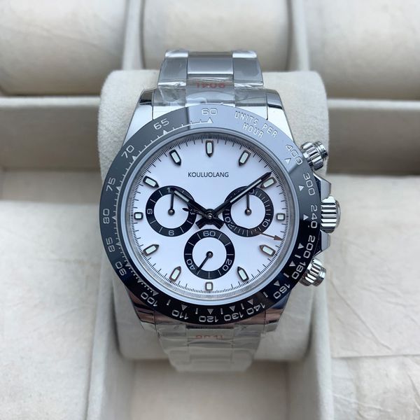 40mm men's chronograph watch multifunctional mechanical watch sapphire glass luxury brand luminous waterproof panda, Slivery;brown
40mm men's chronograph watch multifunctional mechanical watch sapphire glass luxury brand luminous waterproof panda, Slivery;brown