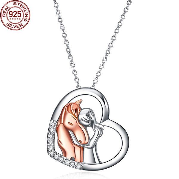 2022 s925 silver necklace heart-shaped two-color girl and horse pendant cz mother's day for girls original design
2022 s925 silver necklace heart-shaped two-color girl and horse pendant cz mother's day for girls original design
