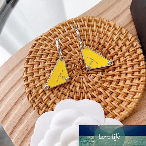 inverted triangle logo yellow dangle earrings fashion all-match earrings european and american geometric, Silver
inverted triangle logo yellow dangle earrings fashion all-match earrings european and american geometric, Silver