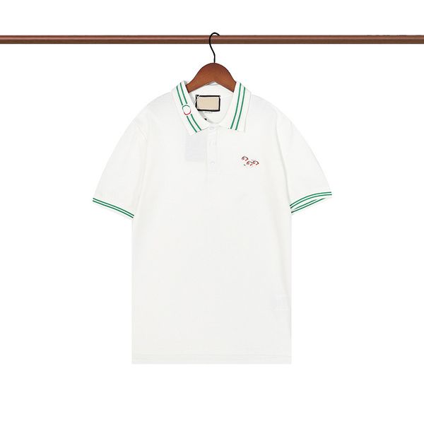 designer polos shirt men fashion floral casual classic solid cotton collar with embroidery snake bees streetwear polo t-shirts, White;black
designer polos shirt men fashion floral casual classic solid cotton collar with embroidery snake bees streetwear polo t-shirts, White;black