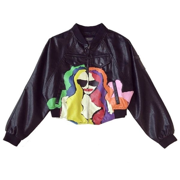 lanmrem hip hop autumn black pu leather print short style jacket women streetwear loose bat coat female yj631 201030
lanmrem hip hop autumn black pu leather print short style jacket women streetwear loose bat coat female yj631 201030
