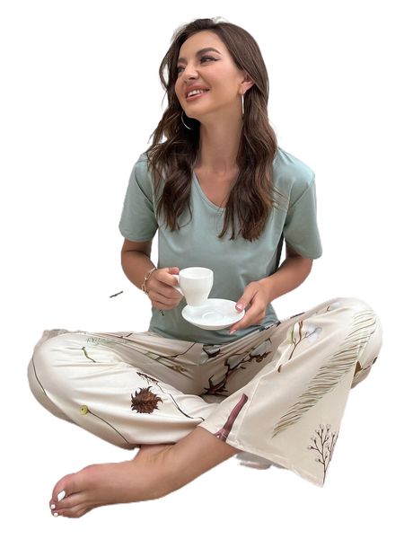 plant print tie front pj set d1jm#, Black;red
plant print tie front pj set d1jm#, Black;red