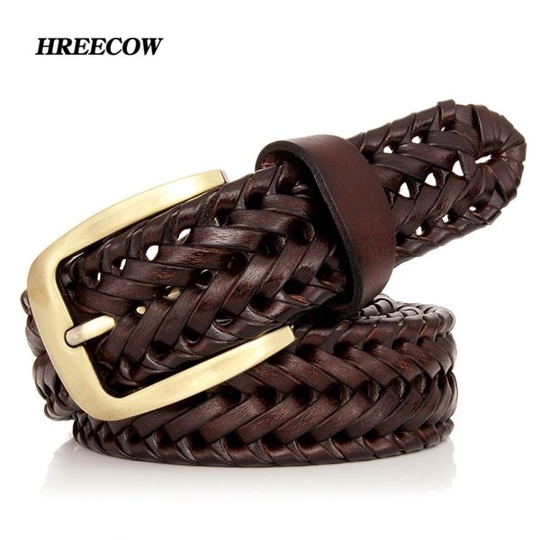 men and women belt genuine leather female woven knitted quality male luxury strap s cummerbund drop 220427, Black;brown
men and women belt genuine leather female woven knitted quality male luxury strap s cummerbund drop 220427, Black;brown