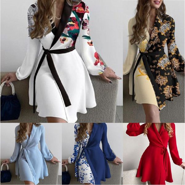 casual dresses spring women floral print mini tied work dress 2022 femme elegant colorblock long sleeve overalls office lady outfits, Black;gray
casual dresses spring women floral print mini tied work dress 2022 femme elegant colorblock long sleeve overalls office lady outfits, Black;gray
