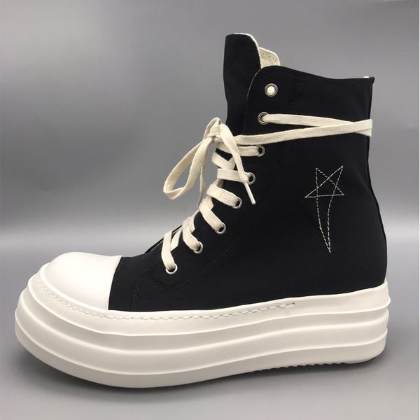 rick original canvas shoes men sneakers pentagram embroidery designer lace-up men's casual shoes owens women's sneaker szie 34-44, Black
rick original canvas shoes men sneakers pentagram embroidery designer lace-up men's casual shoes owens women's sneaker szie 34-44, Black