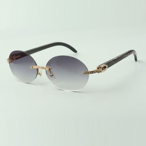 black textured buffs sunglasses 8100903-b with small diamond sets and 58mm oval lenses, White;black
black textured buffs sunglasses 8100903-b with small diamond sets and 58mm oval lenses, White;black