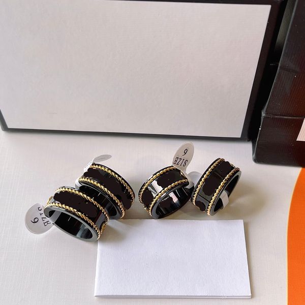 fashion balck chains band rings luxury designer woman interlocking letter ceramic ring classic couple jewelry titanium steel ladies weeding, Silver
fashion balck chains band rings luxury designer woman interlocking letter ceramic ring classic couple jewelry titanium steel ladies weeding, Silver